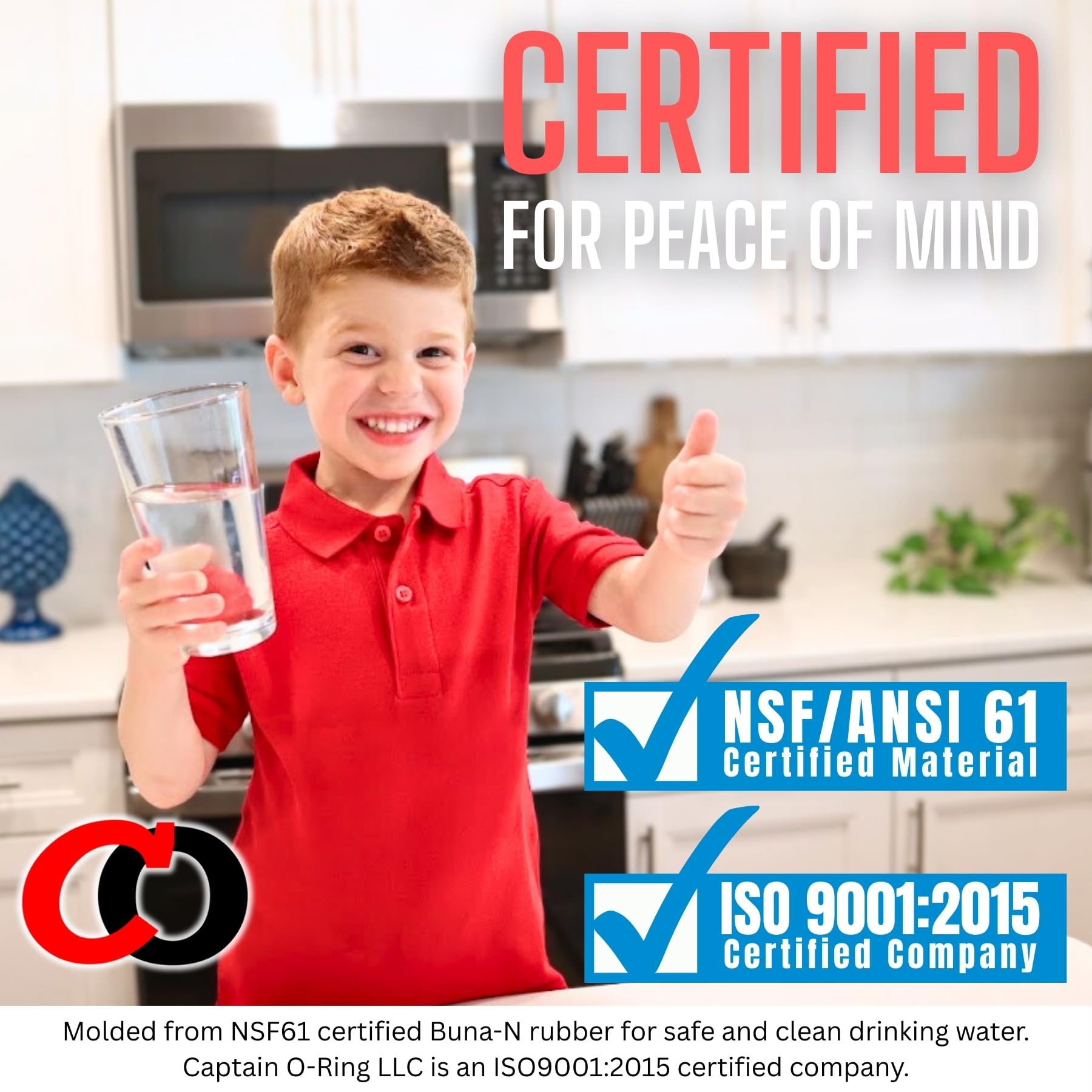 Captain O-Ring - Replacement 151122 O-Rings Compatible with Pentair Pentek Big Blue Water Filters OEM Size ORing Buna-N (3 Pack)