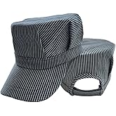 UGKIamous Train Conductor Hat Railroad Engineer Hat Suitable for Matching Denim Overalls for Men and Women