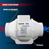 Fantronix 100 mm Inline Bathroom Extractor Fan Run-On Timer Quiet view 7