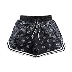 DIOTSR Mens Graphic Athletic Shorts Boho Paisley