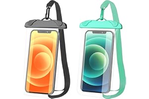 Ayawiss 2-Pack Waterproof Phone Pouch, 100% Waterproof Phone Case, Cellphone Dry Bag with Lanyard for iPhone 15 14 13 Pro Max Plus, Samsung, Pixel and Up to 7.7" - Beach Cruise Snorkeling Essential