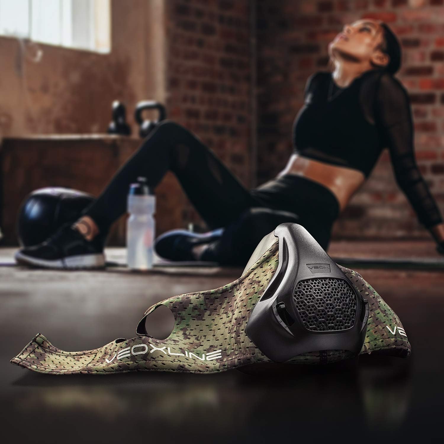 VEOXLINE Training Mask | Sport Workout for Running Biking Fitness Jogging Gym Soccer Cardio Exercise Breathing with Air Level Regulator for Men Women | Imitate Workout at High Altitudes (mily) : Sports & Outdoors