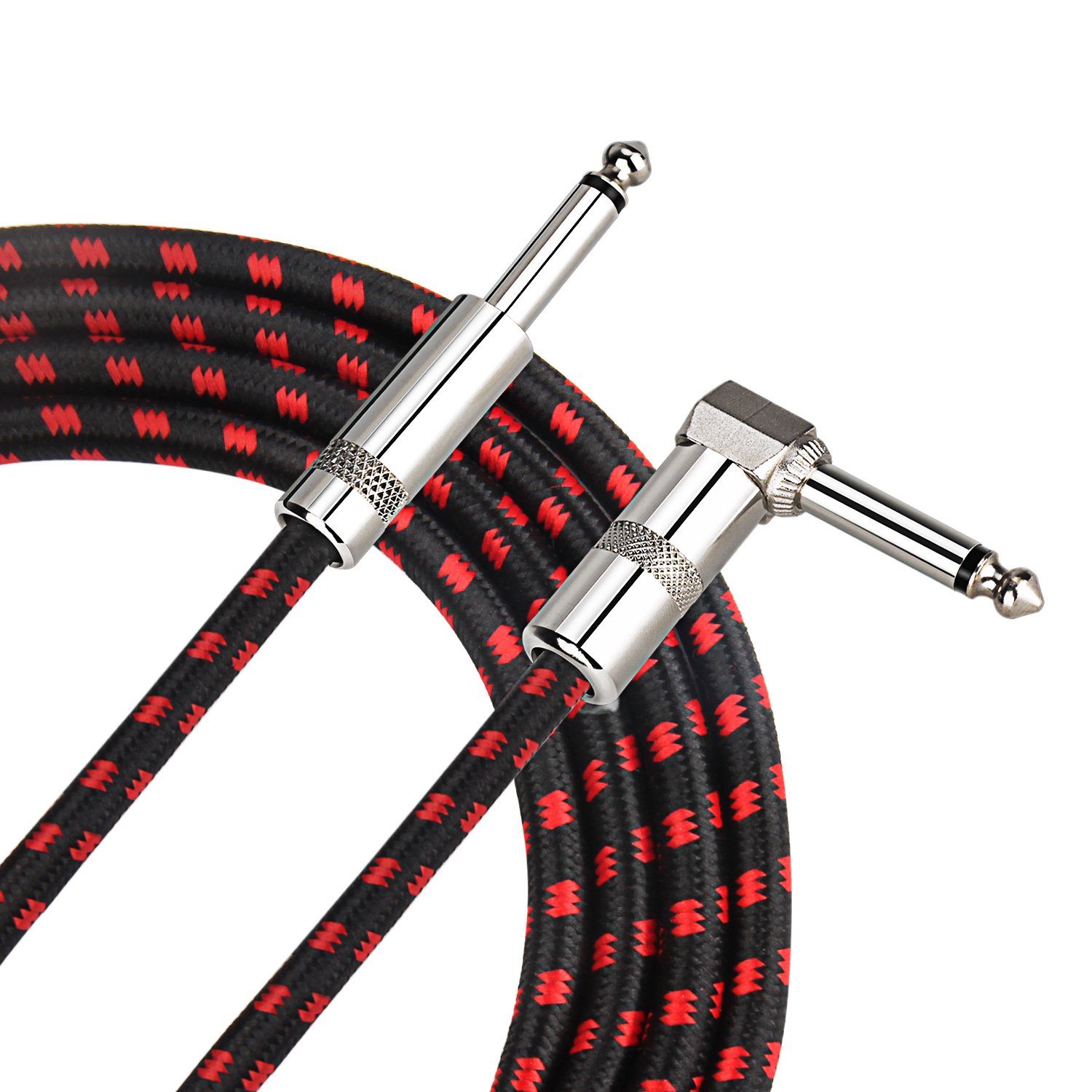Amosic Cable Guitarra M de Nylon Tejido Antidesgaste Perfecto para Instrumentos musicales:
