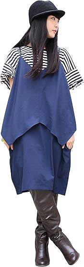 Amazon Co Jp ソマリ Somari レイヤードキャミワンピース ネイビー 3 服 ファッション小物