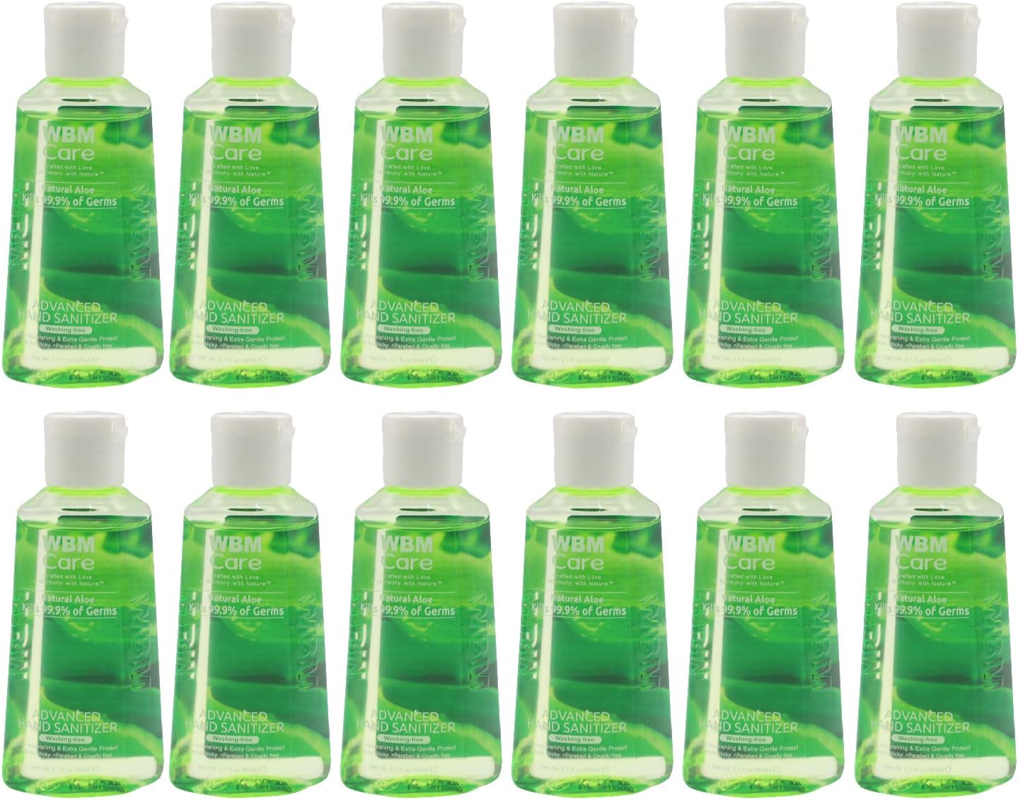 WBM Care 8645D Natural Aloe Hand Sanitizer, (Pack of 48), 100ml