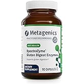 Metagenics SpectraZyme Gluten Digest Enzymes - Helps Break Down Gluten Proteins* - Supports Gut Health, Bloating & Gas Relief* - Non-GMO, Gluten-Free & Vegetarian - 90 Capsules