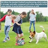 HETOO Dog Soccer Ball Interactive Tug of War Water Toy 6 Inch Blue Red view 7