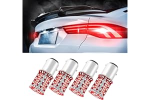KUTYUN 4Pcs 1157 LED Bulb, Super Bright LED Backup Reverse Lights,12V Flashing Strobe Blinking Brake Lights 1157 2057 2357 7528 BAY15D LED Bulbs with Projector Replacement for Brake Tail Stop Lights