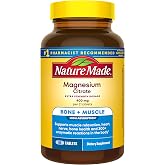 Nature Made Extra Strength Dosage Magnesium Citrate Tablets, 60 Tablets | High Absorption Magnesium Citrate 400mg per Serving, Supports Heart, Nerve, Bone and Muscle Health, 30 Day Supply