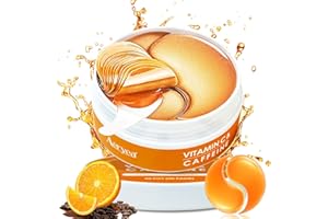Aeryea Under Eye Patches with Vitamin C & Caffeine 30 Pairs for Dark Circles, Fine Lines and Puffiness, with Niacinamide Hydra-Gel Collagen, Skin Care for Men & Women
