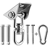 Hammock Hanging Kit, Huazu Hammock Chair Hanging Kit 360° Rotating 1000 lb Capacity Heavy Duty, for Swing, Chair, Yoga, Playground, Multiple Indoor Outdoor Gym