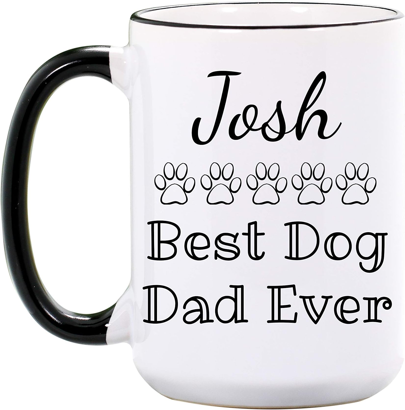 Wimly Company Dog Dad - Personalized 15 oz or 11 oz Ceramic Cup - Dog Gifts for Dad - Dog Dads Gift - Dogs Coffee Mugs - Dishwasher & Microwave Safe - Made In USA
