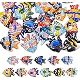 Hobbspring 22Pcs 11 Colors Tropical Fish Porcelain Beads Ocean Fishs Loose Spacer Glazed Beads Handmade Porcelain Marine Beads Ceramic Fish Beads with Hole forJewelry Making Crafts DIY
