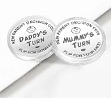 Rowwait Huishi Funny Decision Coin for New Parents Stainless Steel Silver view 7