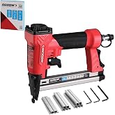 Arrow Pneumatic Staple Gun, Air Stapler with 3750 Pieces T50 Staples | Oil-Free Upholstery Stapler with T50 1/4", 3/8", 1/2" Staples, Adjustable Exhaust, for Woodworking, Professional, DIY, PT50