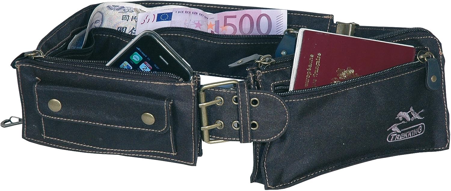 Ceinture Utilitaire En Cuir Marron – Multi-poches Pour Festivals, Voyages Et Style Hippie