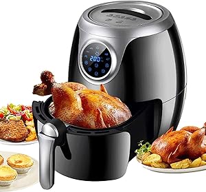 XYWCHK Air Fryer, Air Cookers,1800 Watt Digital Air Fryers Oven & Oilless Cooker for Air Frying,Roast. Bake,LED Digital Touchscreen,Nonstick Basket