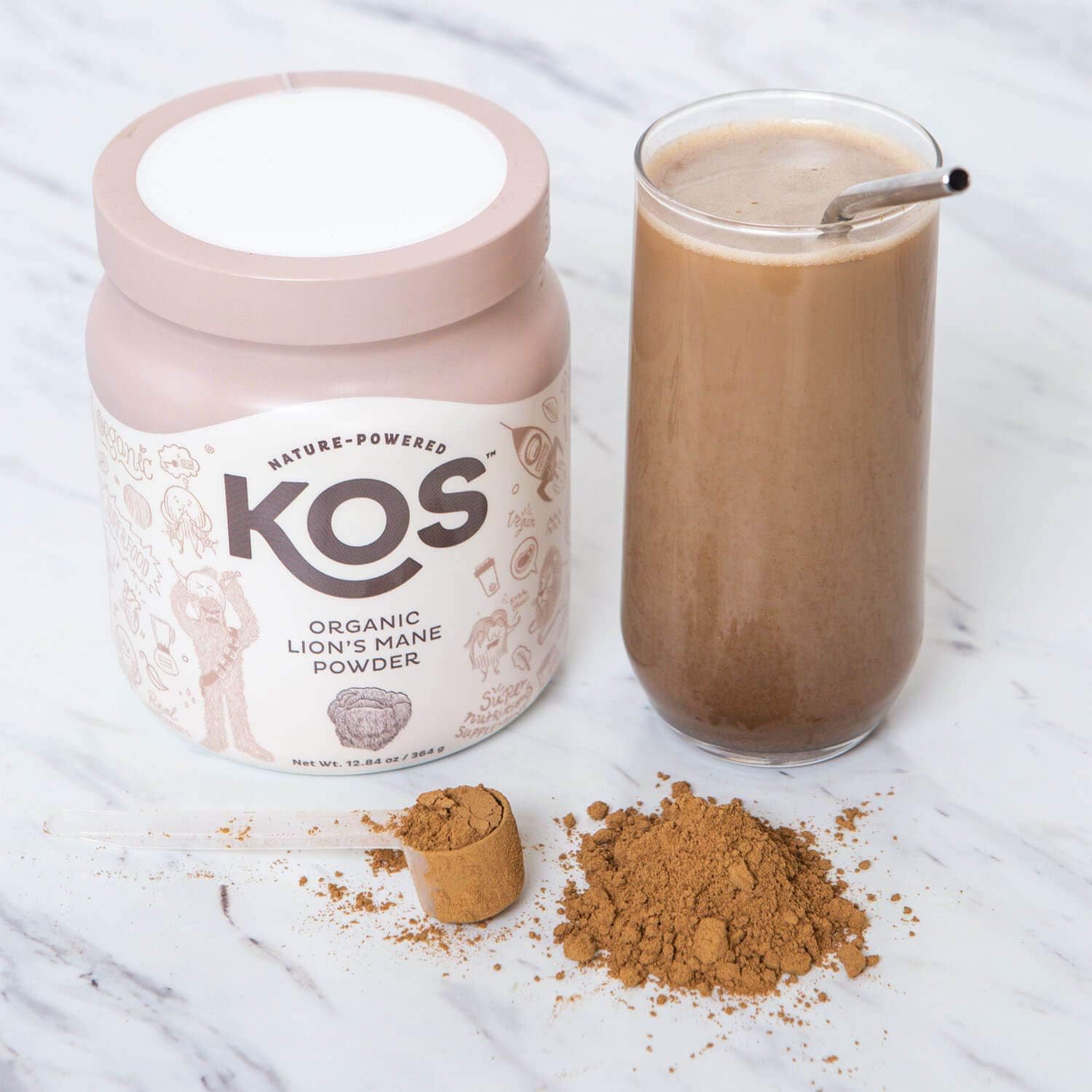 Kos Organic Lions Mane Powder Memory Improving Nootropic Lions Mane Powder Promotes Immunity Cerebral Nerve Health Usda Organic Plant Based