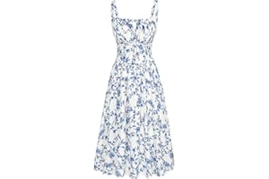 Scarlet Darkness Floral Printed Corset Dress Ruched Bust Cami Dress Flowy Sundress