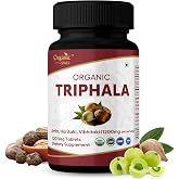 ORGANIC SPREE Triphala 120 Tablets - Supports Digestion, Occasional Bloating &amp; Colon Cleanse* - Amla, Haritaki &amp; Bibhitaki - 60 Days Supply - USDA Organic, GMP, HACCP Certified