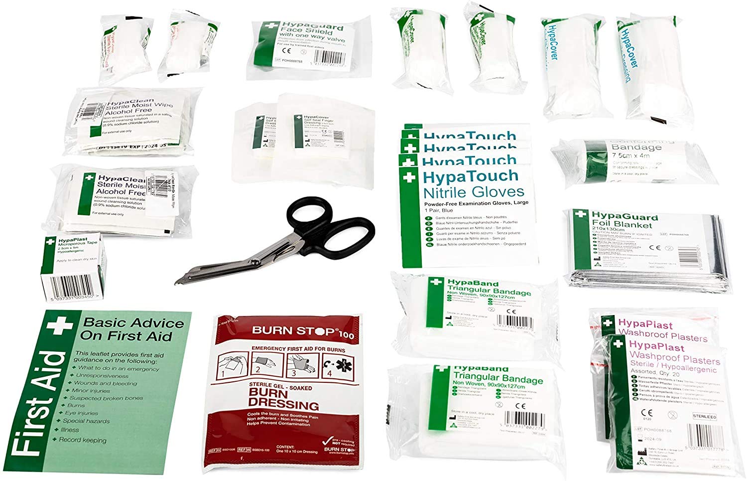 Small British Standard First Aid Kit Refill (BS-8599-1:2019 Compliant): Health & Personal Care