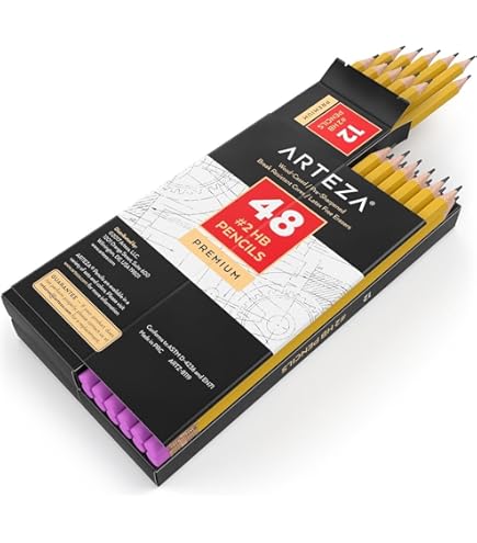 Amazon.com: ARTEZA HB Pencils #2, Pack of 12, Wood-Cased Graphite