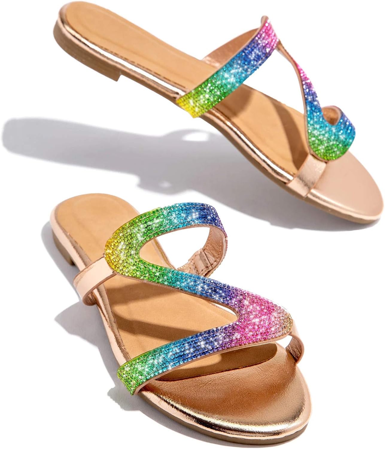 joules rainbow slippers womens
