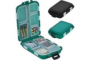 ROUDJER Fishing Tackle Box, 2 Pcs Tackle Boxes for Fishing, Multifunctional Waterproof Plastic Fishing Box Organizer, Transpa