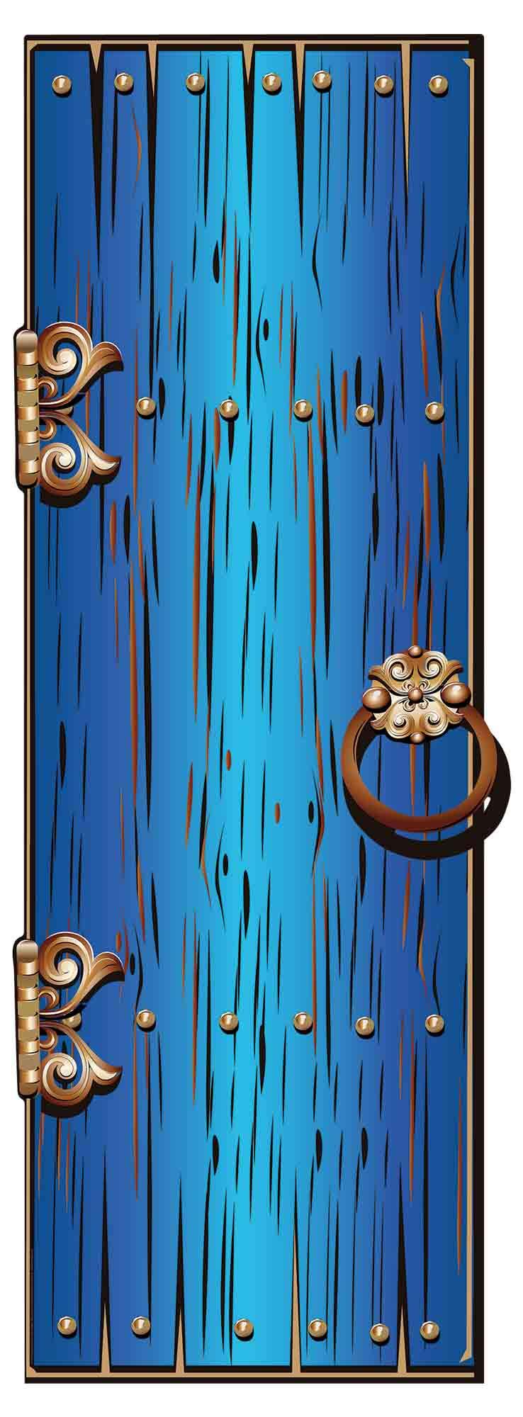 STAR CUTOUTS SC1664 Fantasy/Magical/Fairy Single Doors Large Blue Height 195cm Width 68cm, Multicolour