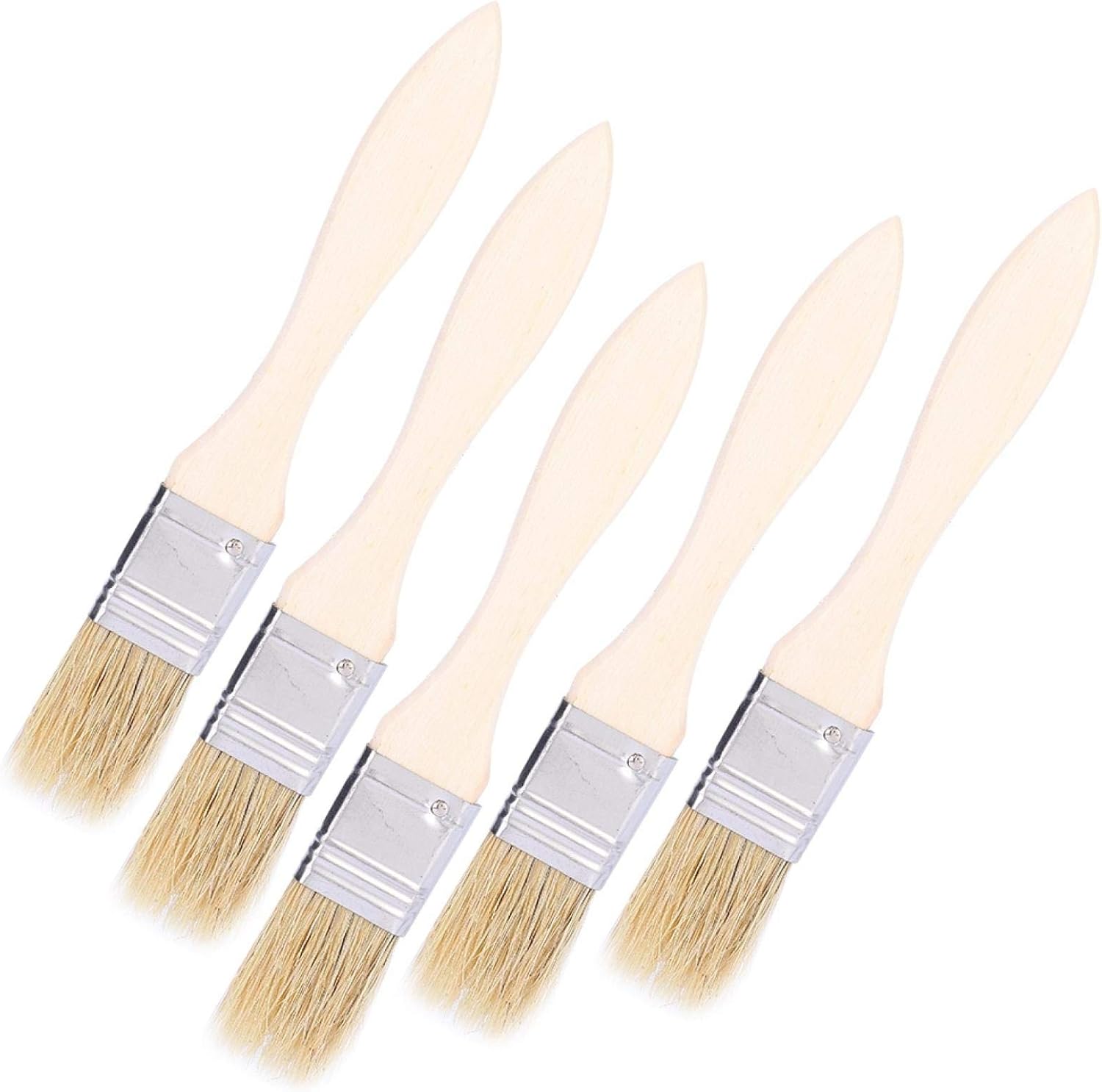 5pcs Pastry Brushes, Natural Bristle Pastry Brushes with Wooden Handle - Image 3