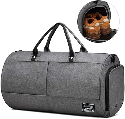 canvas gym bag with shoe compartment