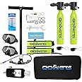 QDWETS Mini Scuba Tank with Dot Certified Reusable Diving Tank Kit 0.5L Capacity Mini Scuba Diving Tanks That Support 6-10 Minutes of Underwater Breathing Dive Portable Lungs for Diving (Green)
