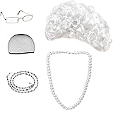Beelittle Old Lady Costume Cosplay Grandma Granny Wig Great for Halloween Christmas Mrs. Claus