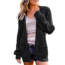 ADJHDFH Chunky Knit Sweater Women Cardigan Long