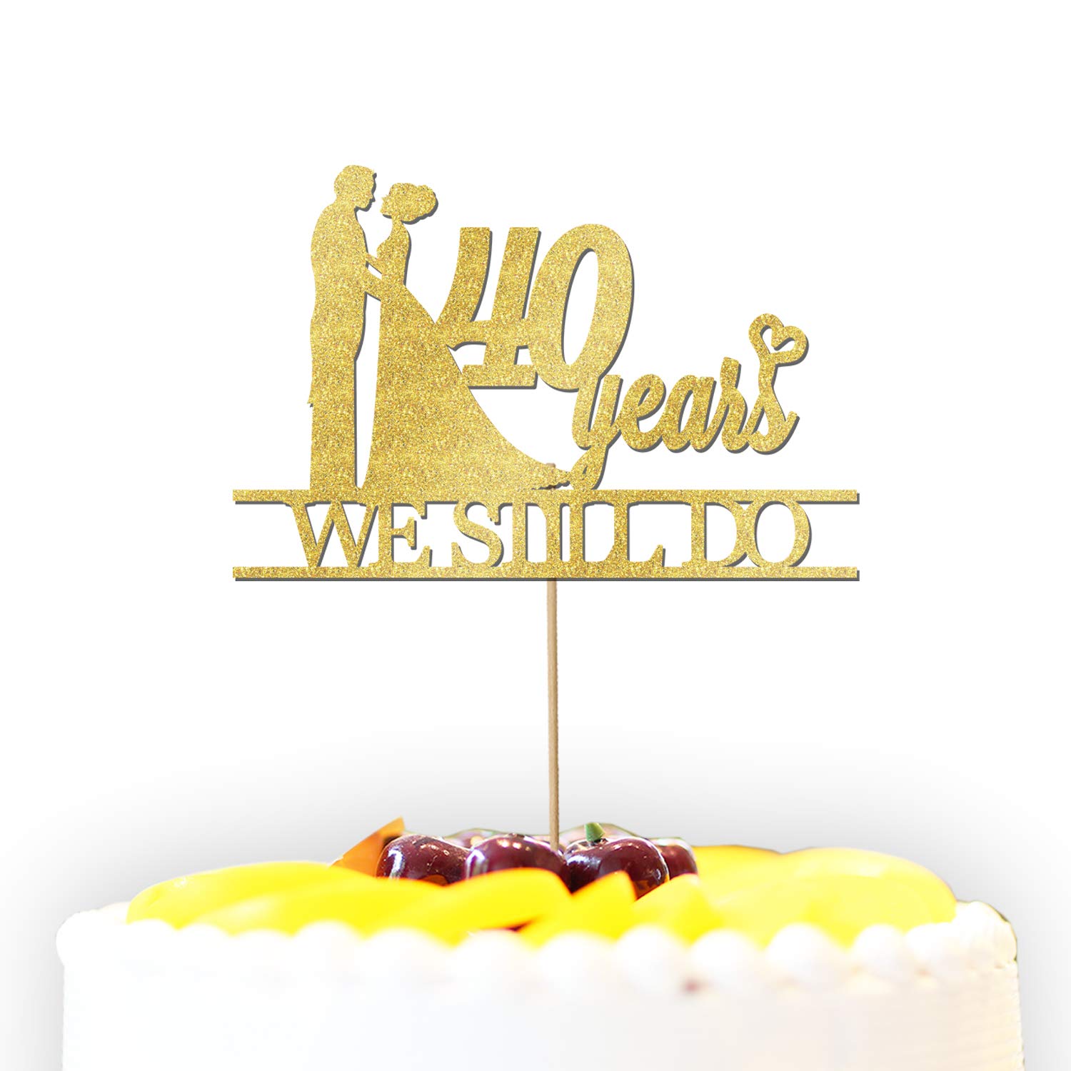 Nimporte Quelle Couleur Inscription Age Occasion Personnalise Togetherwe Still Do 40 Ans Anniversaire De Mariage Couple Paillettes Pour Gateau De Mariage Decoration Cuisine Maison Accessoires De Decoration Centroarco Com