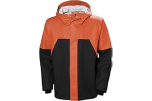 Helly-Hansen Storm Waterproof Rain Jackets for Men Featuring Adjustable Hood with Drawcord and Double Main Fabric Front Flap