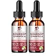 Soursop Graviola Liquid Drop - Pure Leave & Fruit Complex - 4X Effectiveness - Soursop Bitters Liquid for Immunity, Liver & Antioxidant, Herbal Goodness, 2 Month Supply, 4 Fl Oz