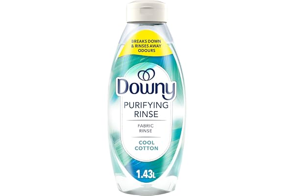 Downy Rinse & Refresh Laundry Odour Remover and Fabric Softener, Cool Cotton, Safe On All Fabrics, HE Compatible, 1.41L
