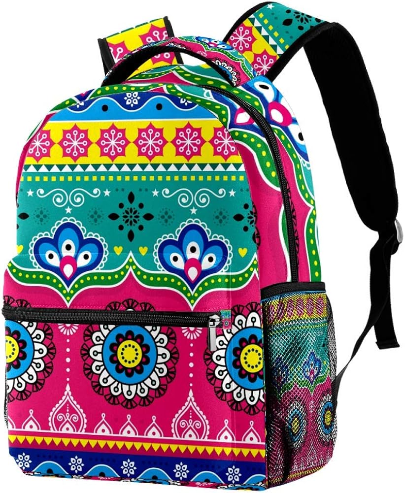 Indian Pakistani Colorful Floral Art Flowers Pattern Travel Laptop