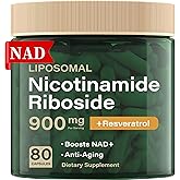 HHerbionix NAD Resveratrol Supplement Plus Extra Strength, Nicotinamide Riboside NR 900mg for Women & Men, NAD Supplement NMN Alternative– Liposomal Formula for Energy, Anti-Aging