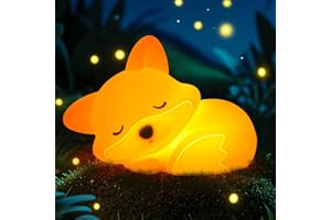 CoolGift Mart Fox Night Light, Cute Fox Silicone Night Light Gifts for Kids, Fox Lamp for Girls Boys Child Baby Nursery, Anim
