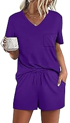 RUBZOOF Women's Short Sleeve Pajama Sets with