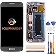 A-MIND OLED Screen Replacement Include Frame for Samsung Galaxy S7 G930 (Not for S7 Edge) 5.1inch Touch Digitizer LCD Display Assembly Repair Kits,with Screen Protector+Tools (Black Not Original)