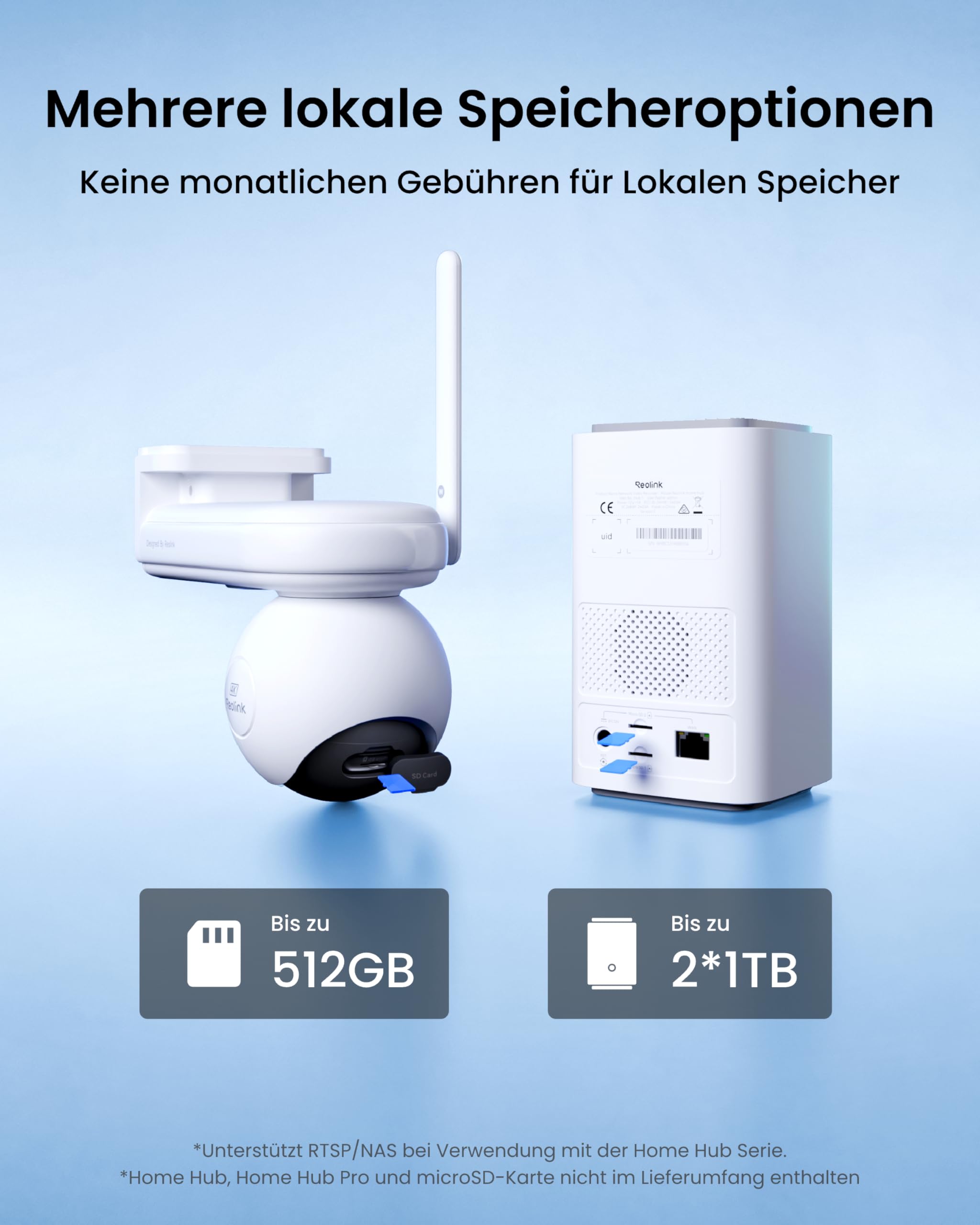Reolink Altas PT Ultra, Erste 4K Solar Überwachungskamera Aussen Akku mit Daueraufzeichnung, Auto-Tracking, 10s Voraufzeichnung, ColorX-Nachtsicht, 8MP PT WLAN Kamera Outdoor, Wi-Fi 6, mit Solarpanel 8