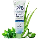 AloeSense Naturally Soothing Toothpaste for Sensitive Teeth and Gum Care with Aloe Vera, Allantoin &amp; Fresh Mint Flavor, Gentle &amp; Natural, ADA Approved (5-oz, 1 Count)