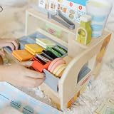 Melissa & Doug Slice & Stack Wooden Sandwich Counter 52-Piece Toy Set view 5