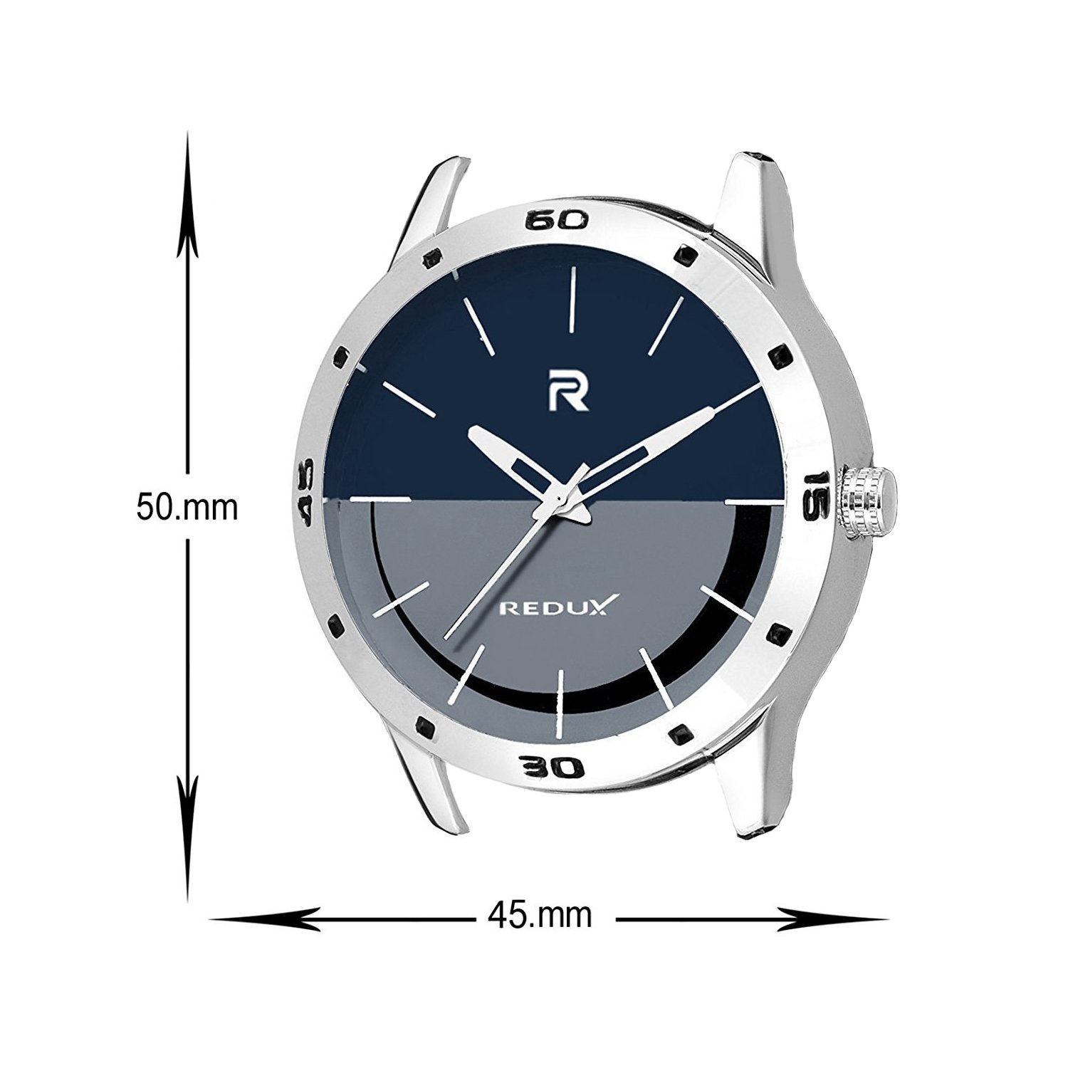 redux stainless steel blue & grey dial analog mens watch (rws0042s)