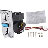 Coin Acceptor, 6 Type Multi Coins Acceptor Roll Down Coin Mech Electronic Coins Selector for Arcade Game Vending Machine