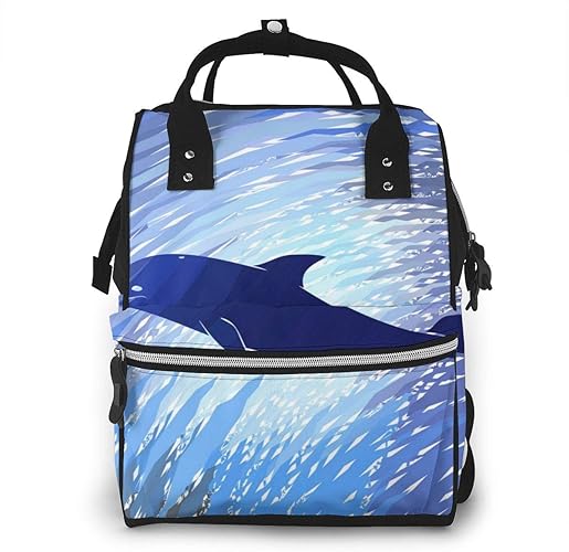 amazon co jp イルカ ミイラ袋 マザーズバッグ バックパックマザーズリュック おむつバッグ 旅行 多機能 大容量 人気 シューズ バッグ
