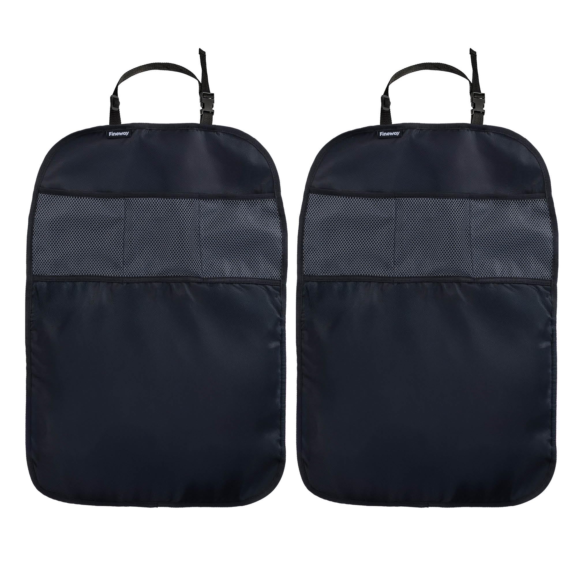 FiNeWaY® Set of 2 Kick Mat Car Seat Protector Cover 3 Mesh Pockets Toy Storage Organiser Kids (2PCS KICK MATS)